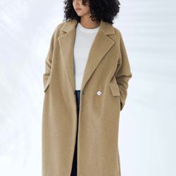Women's Casual Lapel Basic H-shaped Long Coat/ New