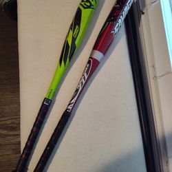 Louisville Lime Green Bat & Rawlings Savage Baseball Bat