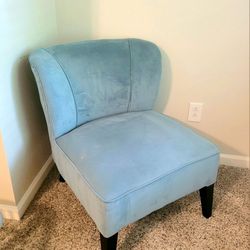 Light Blue Slipper Chair 