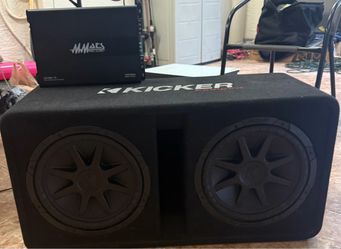 2-12” Kicker CompVR Dual Subwoofers and MMATS LS1250.1D Amplifier 2250 Watt Max