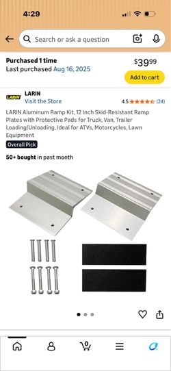 N Aluminum Ramp Kit, 12 Inch Skid-Resistant Ramp