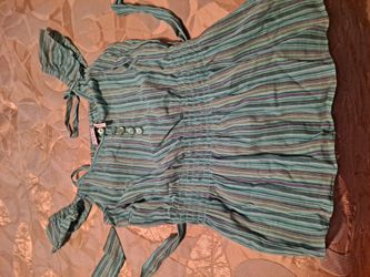 Guess Striped Smocked Sleeveless Top