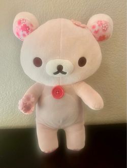 14” San-X Rilakkuma Sakura Plush Doll Cherry Blossom Stuffed Toy Korilakkuma