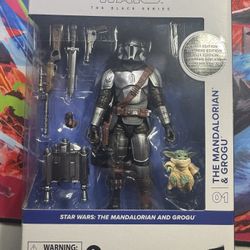 MANDALORIAN & GROGU BLACK SERIES WHITE BOX FOR O