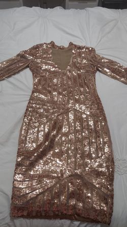 Gold sequence dress