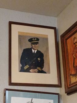 Framed Chief Of Police Water Color