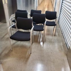 Set Of Six Herman Miller Armchairs 