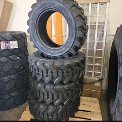New 4x Set 12-16.5 Bobcat Skid Steer Tires Llantas Nuevas