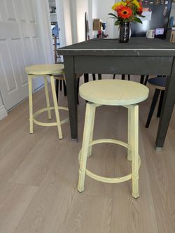 cute yellow 24" stools