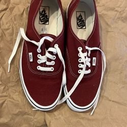 Men’s Burgundy Vans Size 10.5 