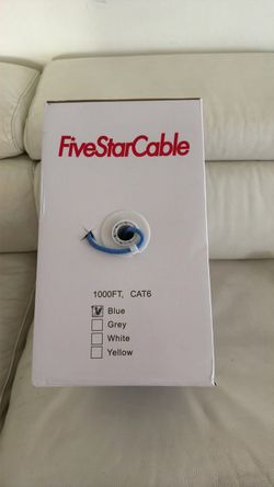 FiveStarCable CAT6 Ethernet Cable 1000FT – Blue – NEW