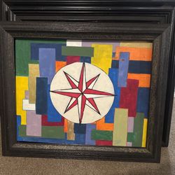 Framed {Inner compass} Hand Painted By My Husband 