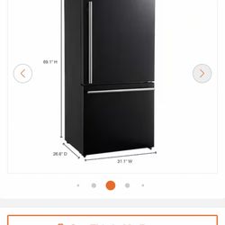 31  in. 17.2 cu. ft. Antique Brass Handles Included, M