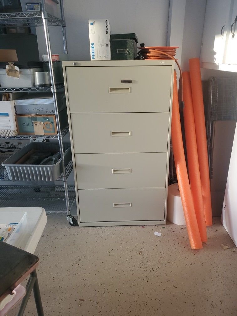 Hon Metal File Cabinet 4 Large Drawers