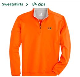 Sweatshirts 
1/4 Zips
University of Miami 1/4 Zip Top size xxl