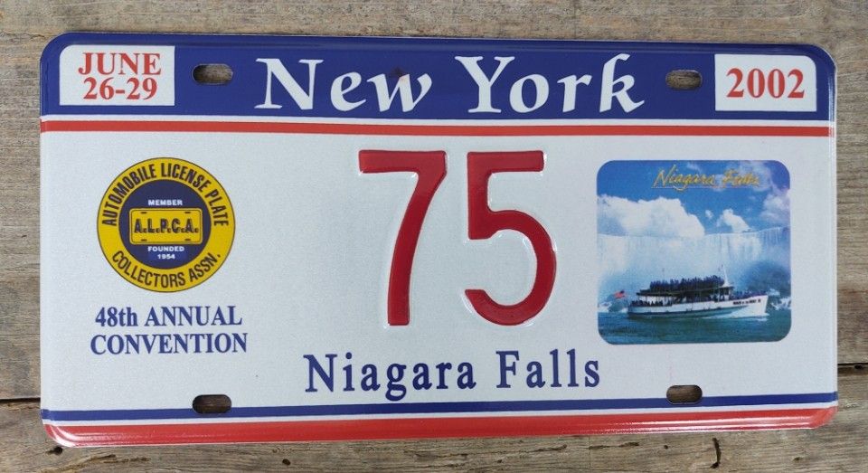 New York ALPCA Niagara Falls License Plate 2002