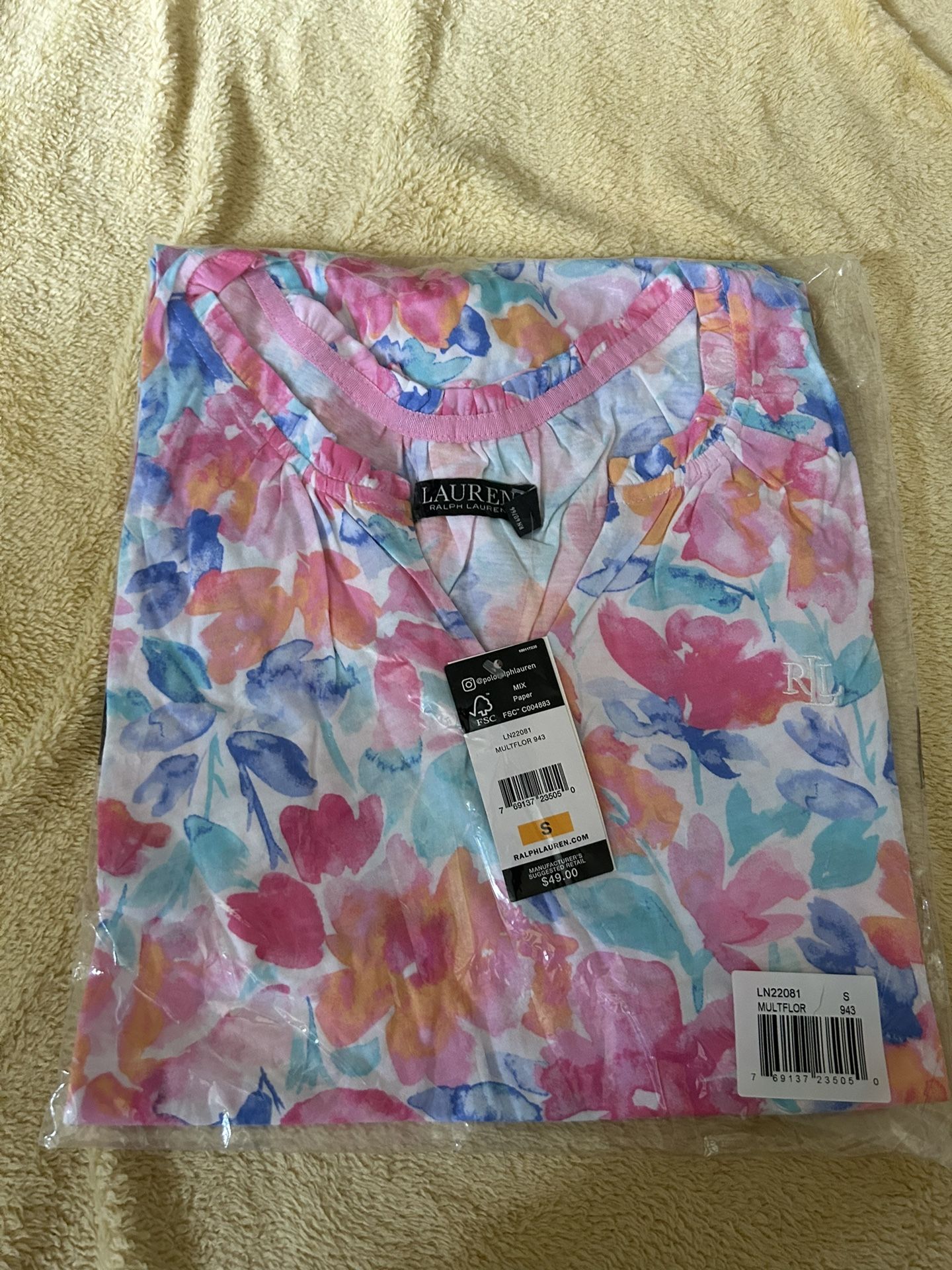 Ralph Lauren Floral Shirt Size Small