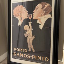 30x42 Framed Porto Ramos-Pinto Art