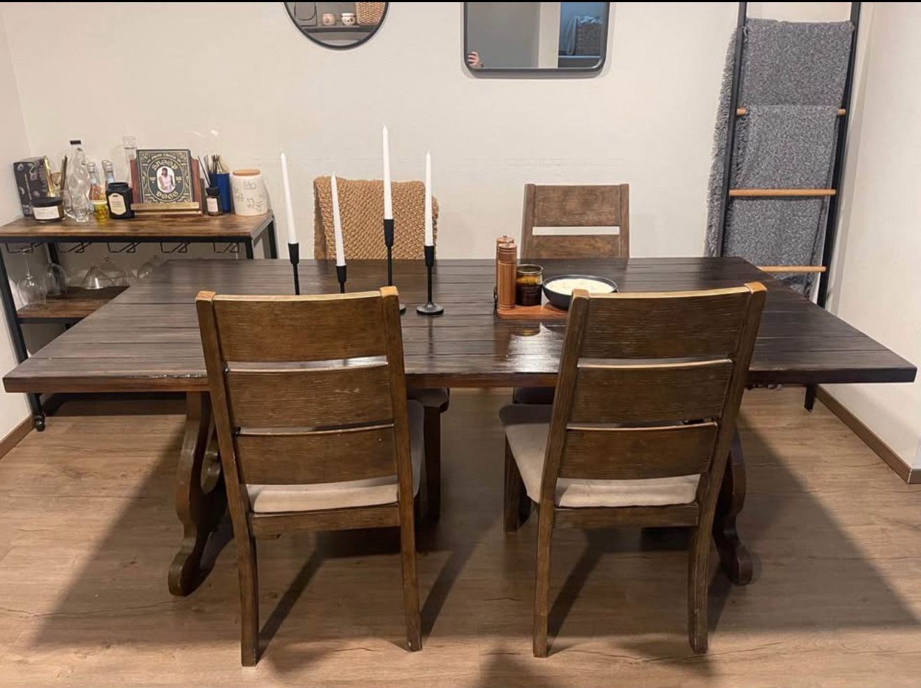 Rustic Dining Table And 4 Chairs