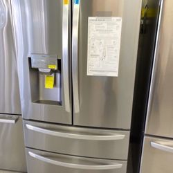 LG STAINLESS STEEL 4 DOOR FRENCH DOOR 28 CB FT OPEN BOX ITEM UA7 4