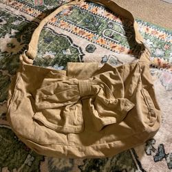 Tan Bow Purse