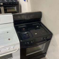 Gas Black Stove Fridaire 