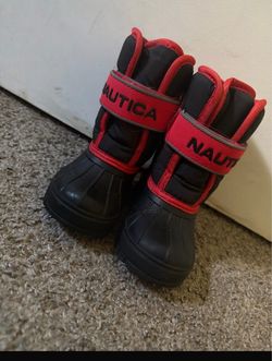 Nautica Kids Snow Boots Black and Red