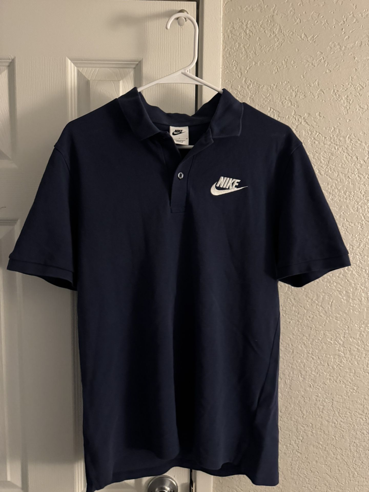 Nike Polo - Navy Blue - Medium- Mens