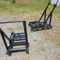 2-10 CHAIR CARTS..HEAVY DUTY W/5" CASTORS