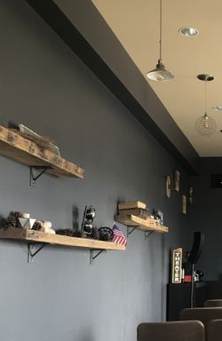 Railroad Tie Shelves