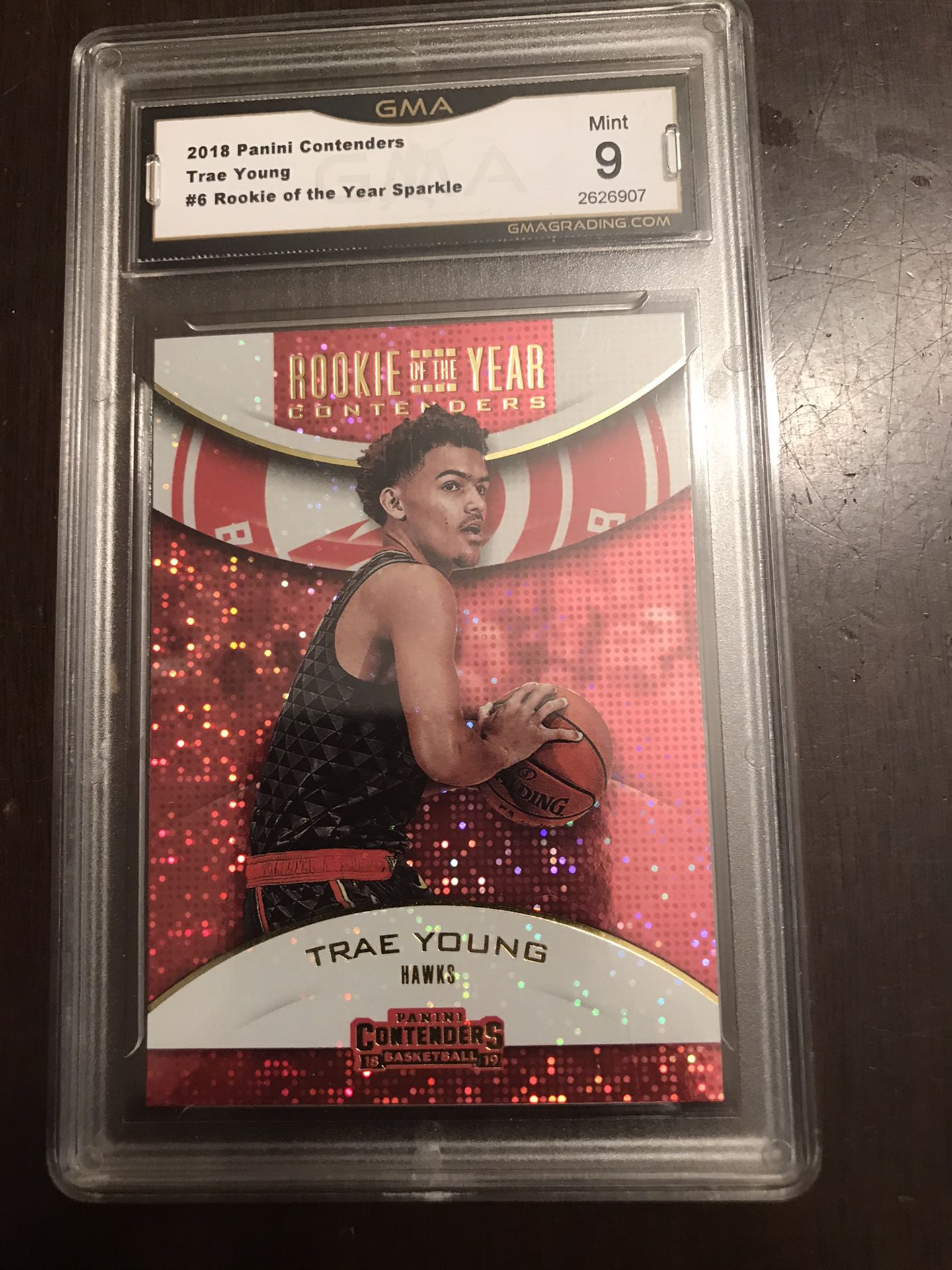 🔥Trae young Rookie Graded mint 9 contenders red dazzle🔥
