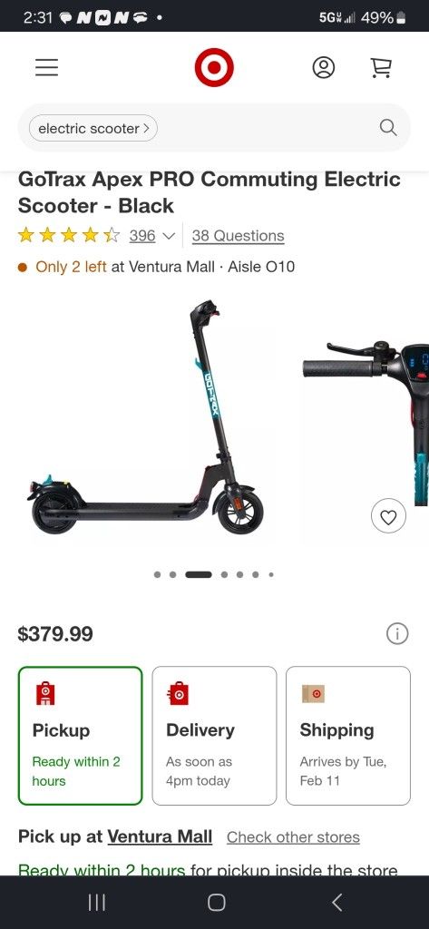 GoTrax Apax Pro Commuting Electric Scooter