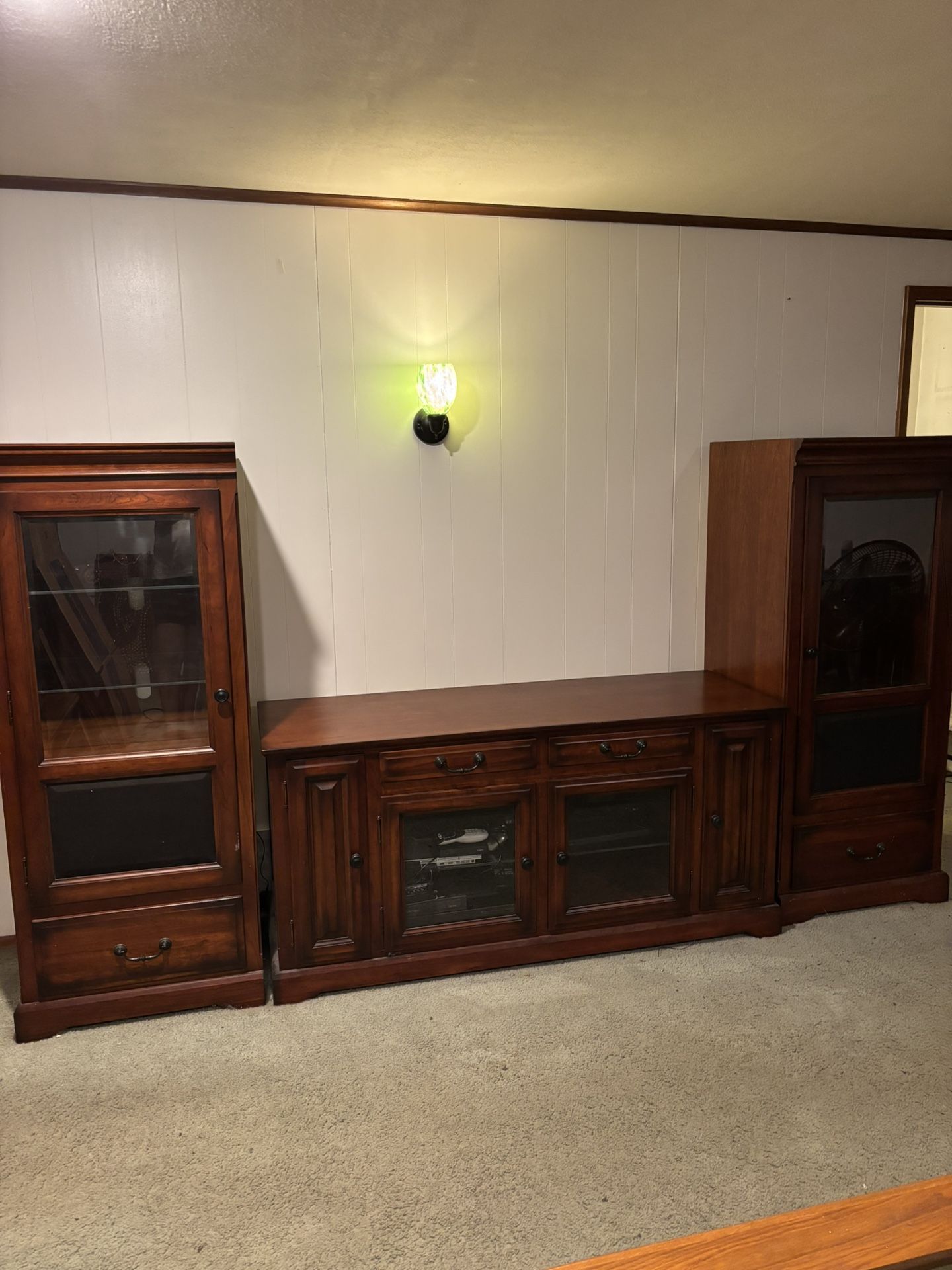 Beautiful All Wood Entertainment Center
