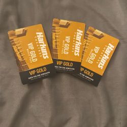 3 Harkins VIP Gold Tickets