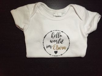 Personalized newborn onesie