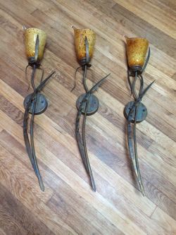 3 wall sconces