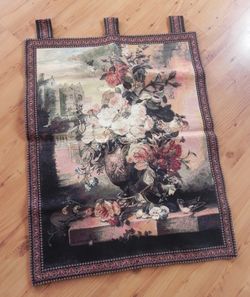 43" X 30" TAPESTRY WALL HANGING - SEA GULL - FLORAL, NATURE