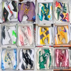 11 pairs of basketball shoes