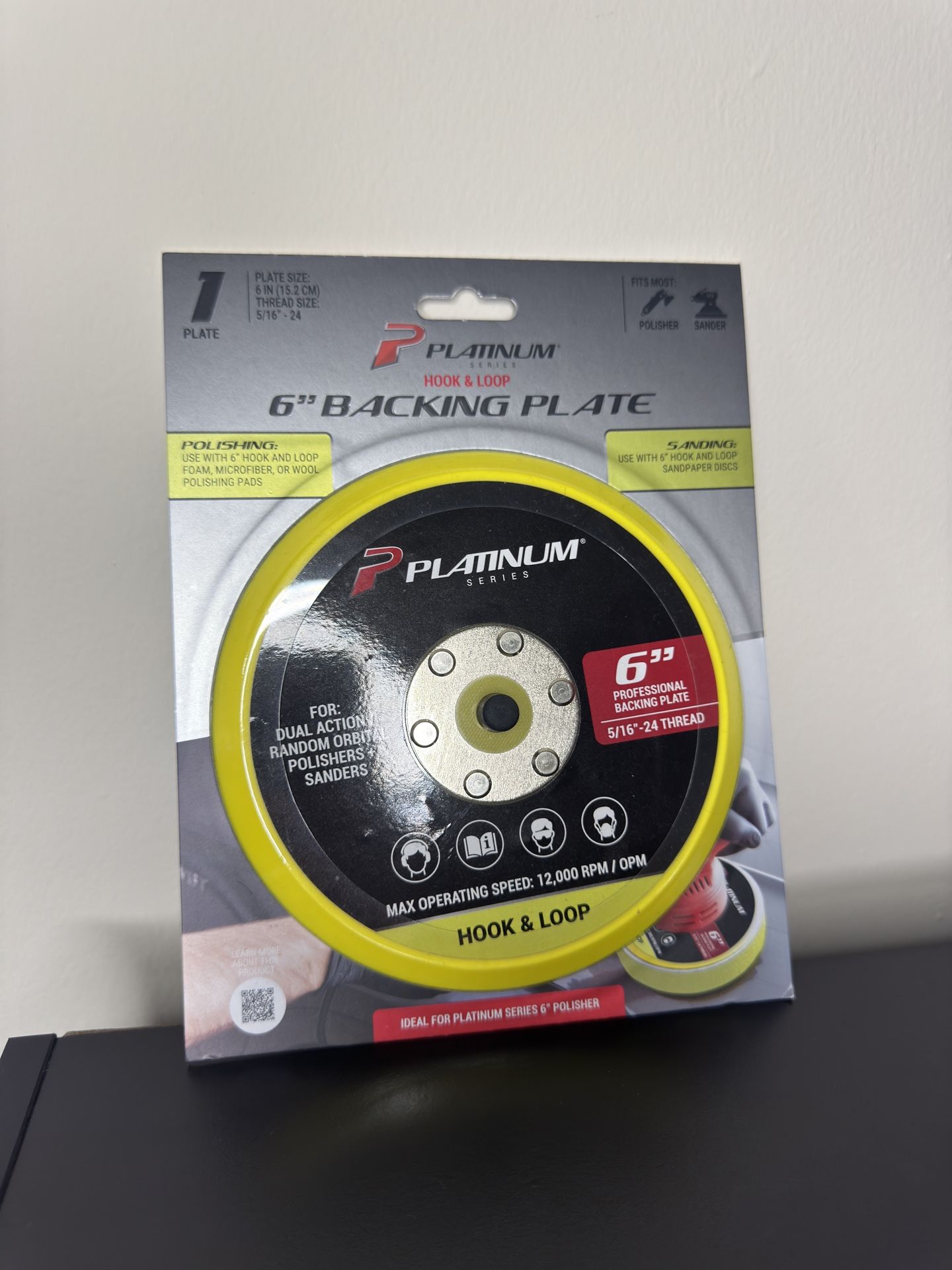 6" Hook and Loop Backing Plate