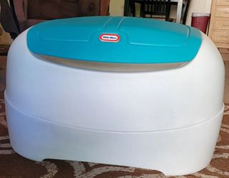 Little Tikes White & Teal Toy Box