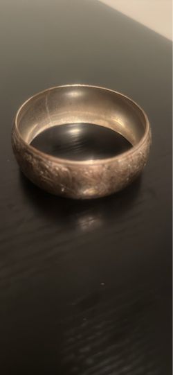 Silver-Tone Metal Bangle Bracelet