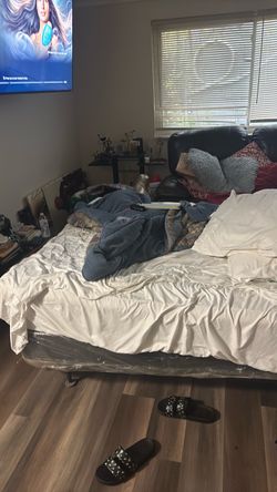 Full size bed box spring and rails
