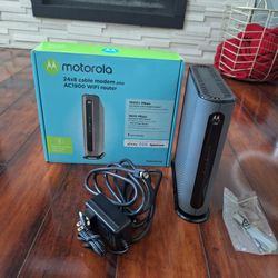 Motorola 24x8 Cable Moden Plus AC1900 Wifi Router 