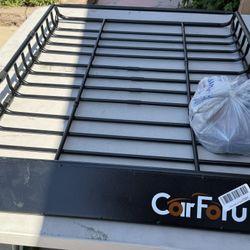 GarveeLife 64" X 39" Universal Roof Rack Carrier Basket, 200 Lbs Capacity Car Cargo Rack With Extension Luggage Holder Basket Heavy Duty For SUVs, Tru