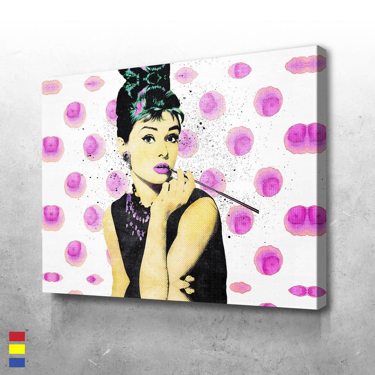 Audrey Hepburn Modern Pop Art Canvas Portrait