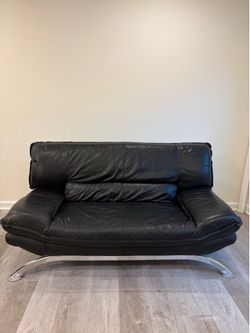 Genuine Leather Loveseat and Chaise