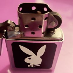 Zippo Playboy Bunny Emblem Silver Like New 