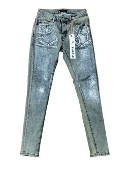 Purple Brand X-Ray Low Rise Slim Leg Jeans Reinforced Belt Loops Men's Denim