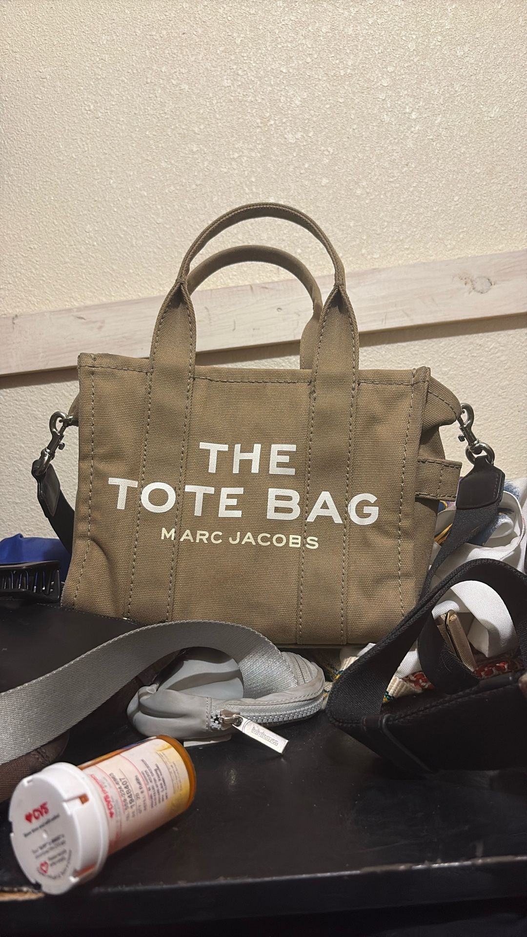 Mini Olive Green Tote Bag