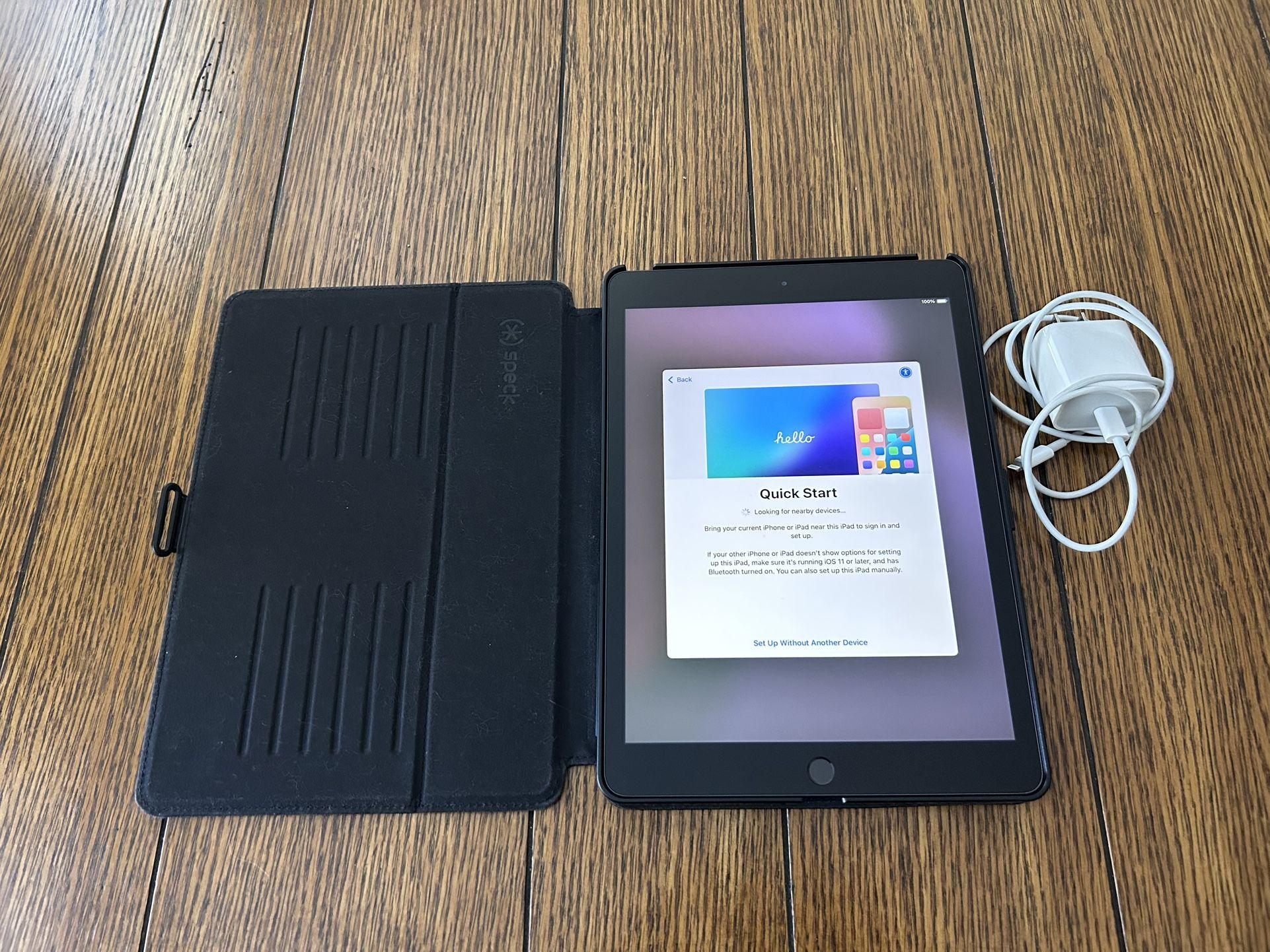 Apple Ipad 10.2 Wifi Grade A Plus Cover, Charger And Cord